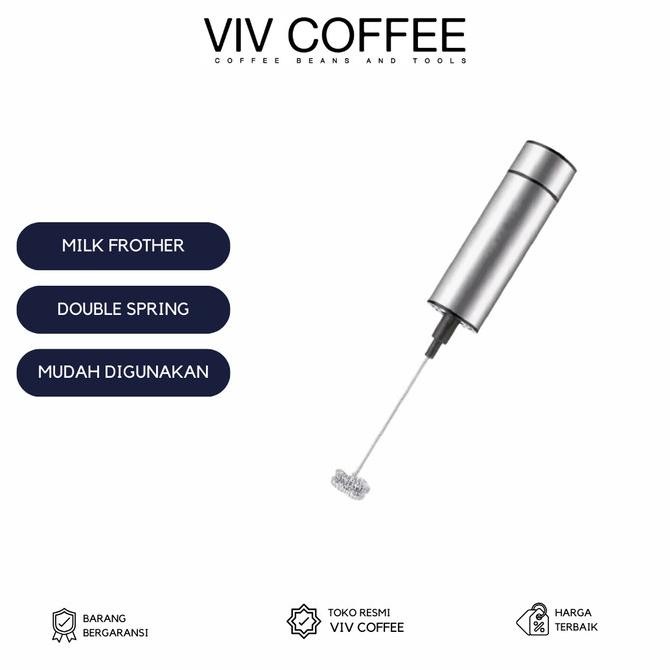 

Milk Frother Electric Double Spring Mixer Foamer Stirrer