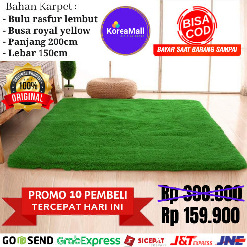 Karpet bulu KOREA IMPORT 200x150 rasfur lembut surpet / kasur TERMURAH