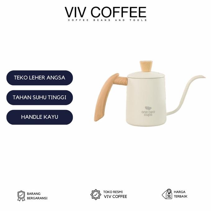 

Teko Leher Angsa Gooseneck Pour Over Drip Kettle 350ml Putih