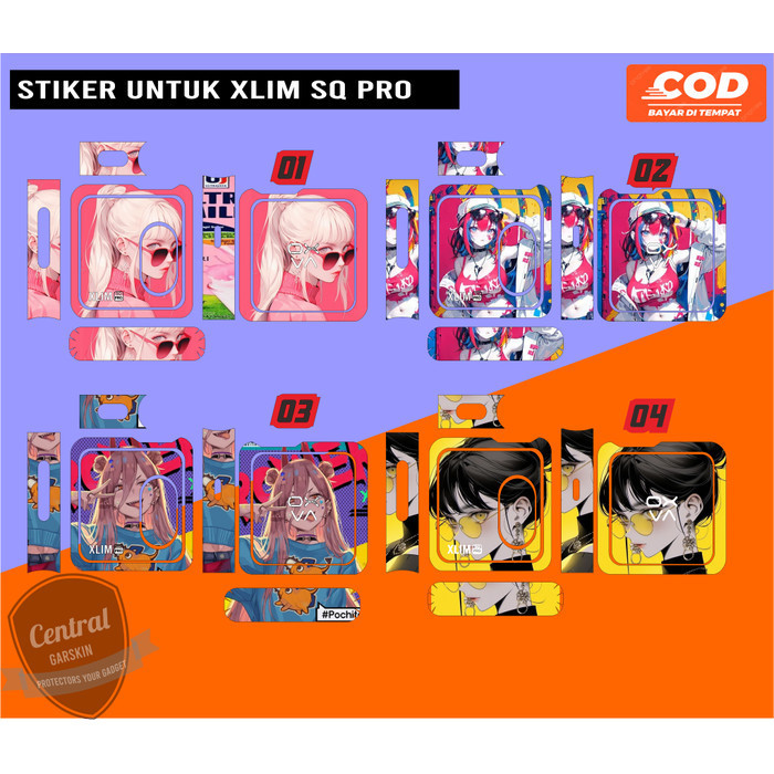 Oxva Xlim Sq Pro Girl 01 Casing/Case Stiker Skin Wrap CUSTOM - Premium Quality