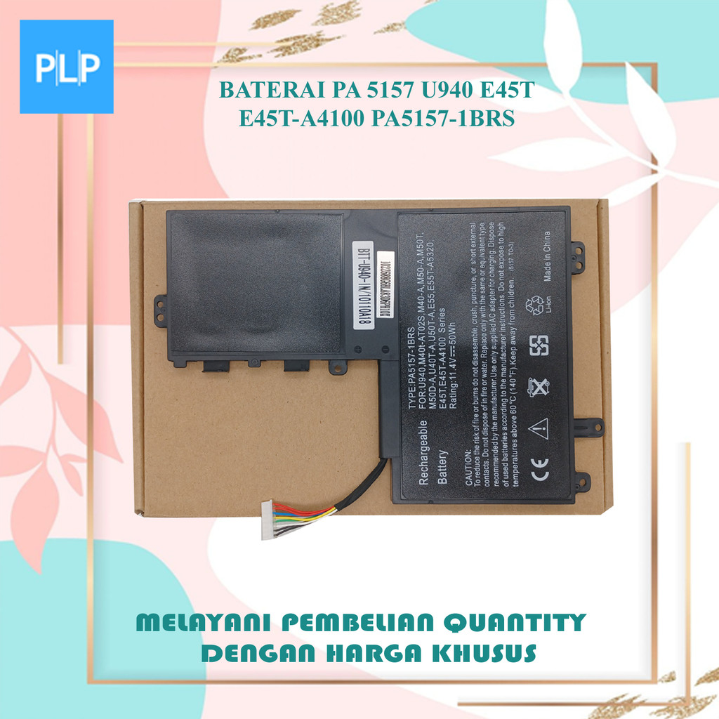 Baterai Toshiba PA 5157 u940 e45t e45t-a4100 PA5157-1BRS