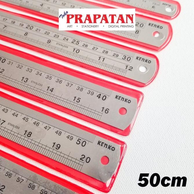 

BARU PENGGARIS BESI KENKO 50 CM / STAINLESS STEEL RULER