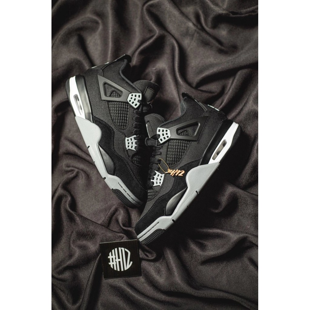 Air Jordan 4 Retro Black Canvas