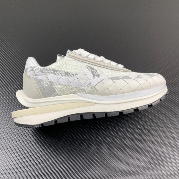 Sacai x Nike Waffle Woven White