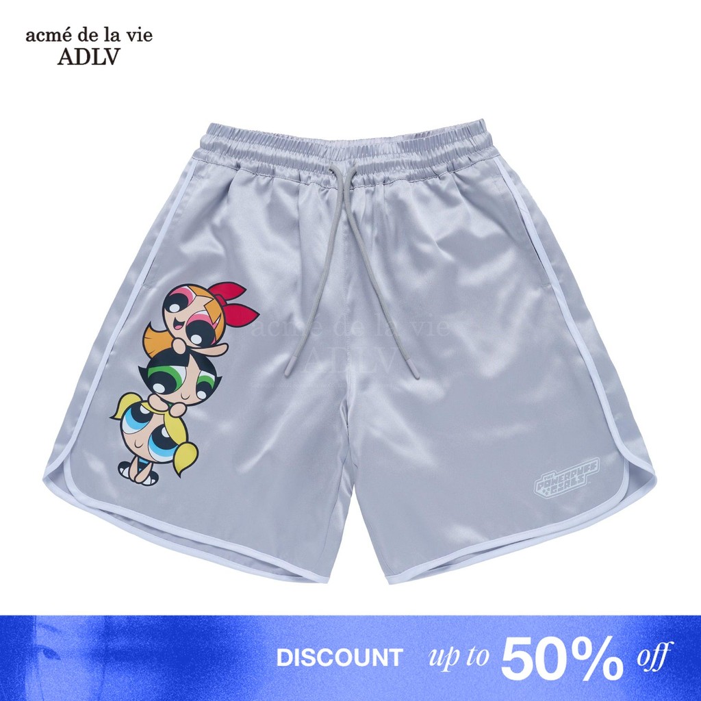 [ADLV] The Powerpuff Girls X Acmedelavie Artwork Boxing Short Pants Silver - Celana Pendek wide-boxe