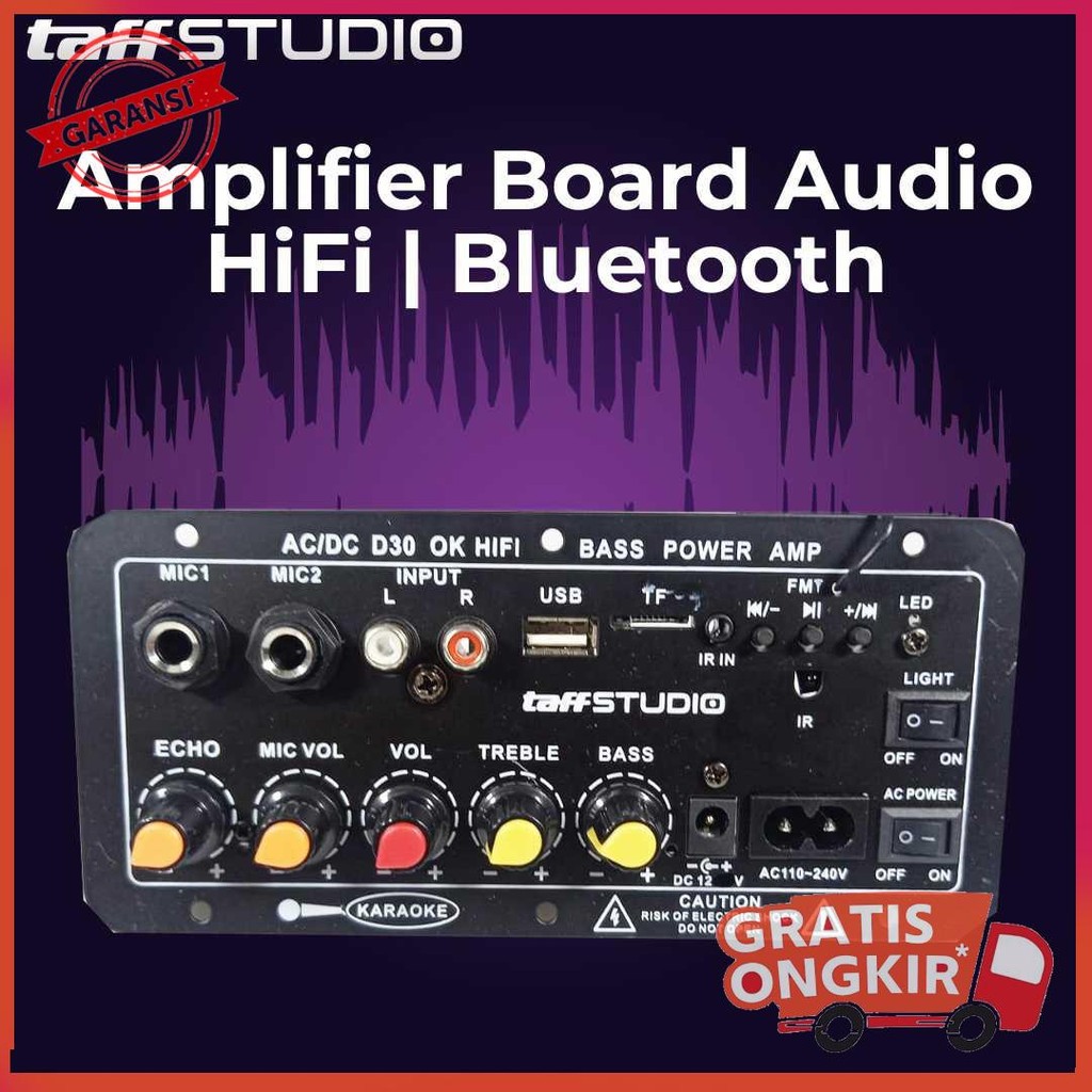 Amplifier Board Audio Bluetooth USB Subwoofer DC 12V - D30