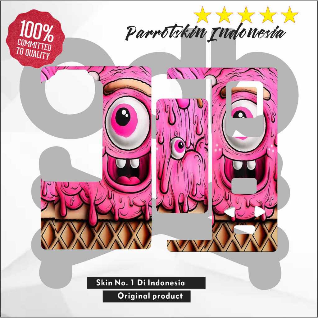 

B80 Motif Mosnter Pink Casing/Case Stiker Skin Wrap CUSTOM - Premium Quality