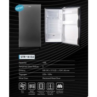 KULKAS SHARP SJ-X165M-SR ATAU SG 1 PINTU 133 LITER 84 WATT