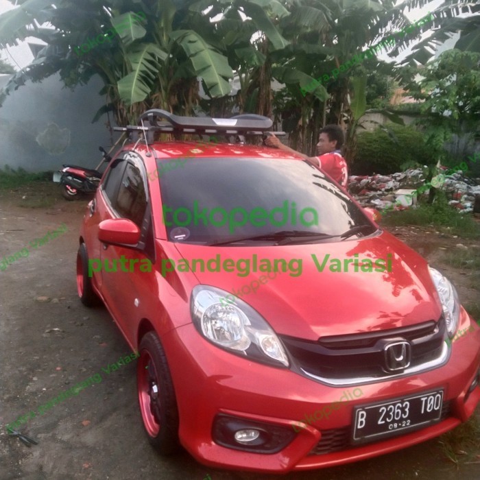 ROOF RACK BAGASI ATAS MOBIL HONDA BRIO MODEL HUMMER+CROSS BAR PLATINUM
