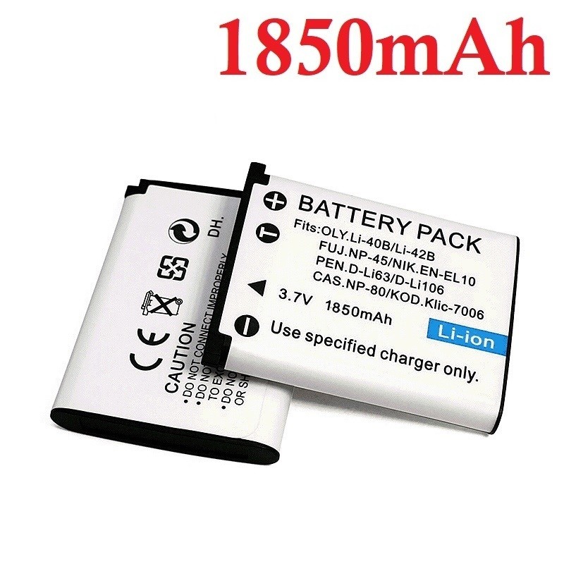 1850mah battery For Olympus Li-40B Li40B Li 40B Li-42B For