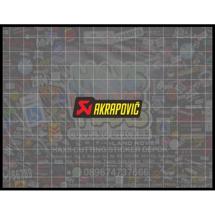 

TERBARU CUTTING STICKER AKRAPOVIC KECIL UKURAN 5 CM !!!!!!