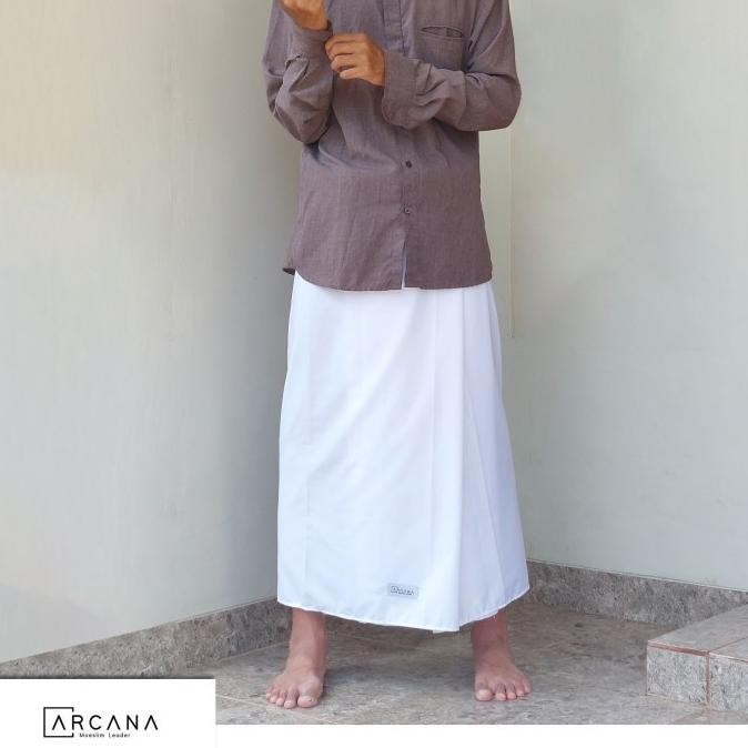 Arcana Sarung Polos Putih Pria Dewasa Katun Premium Kualitas Premium