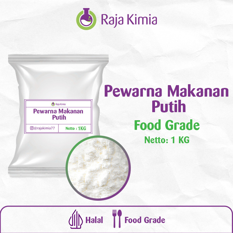 

Pewarna Makanan Putih / Uniwhite / Titanium Dioxide Food Grade - 1 Kg