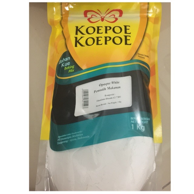 

Pewarna Putih Koepoe Koepoe Opaque White Pemutih Makanan 1 Kg