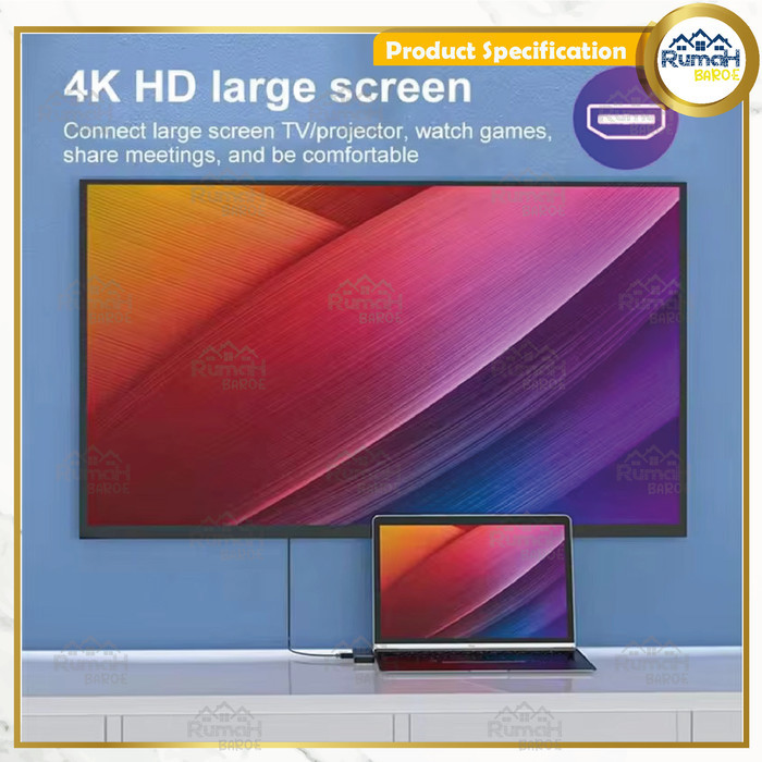 TERMURAH - Apple Macbook HDMI USB Type C Dock Hub Converter Adapter Macbook PRO Air M3 M2 M1 Pro Max