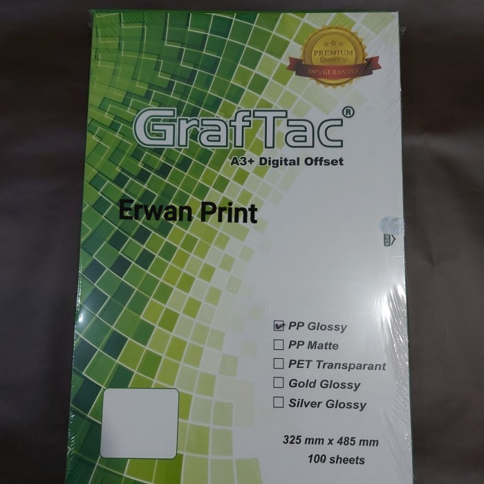 

TERBARU - STICKER VINYL LASER A3+ GRAFTAC PUTIH GLOSSY (ISI 100)