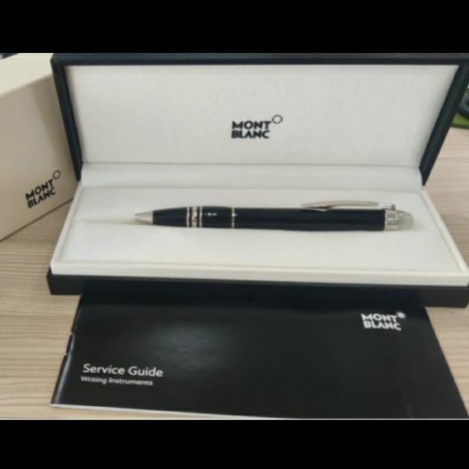 

Terlaris ! Pulpen Montblanc Original Tipe Starwalker Resin Black Ballpoint
