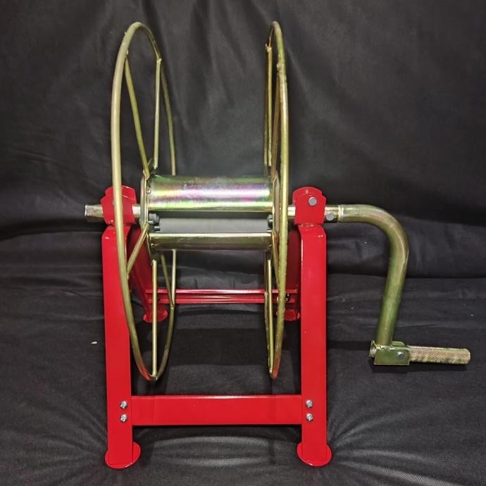 rol gulung selang air 50m hose reel besi-tempat selang steam cucian