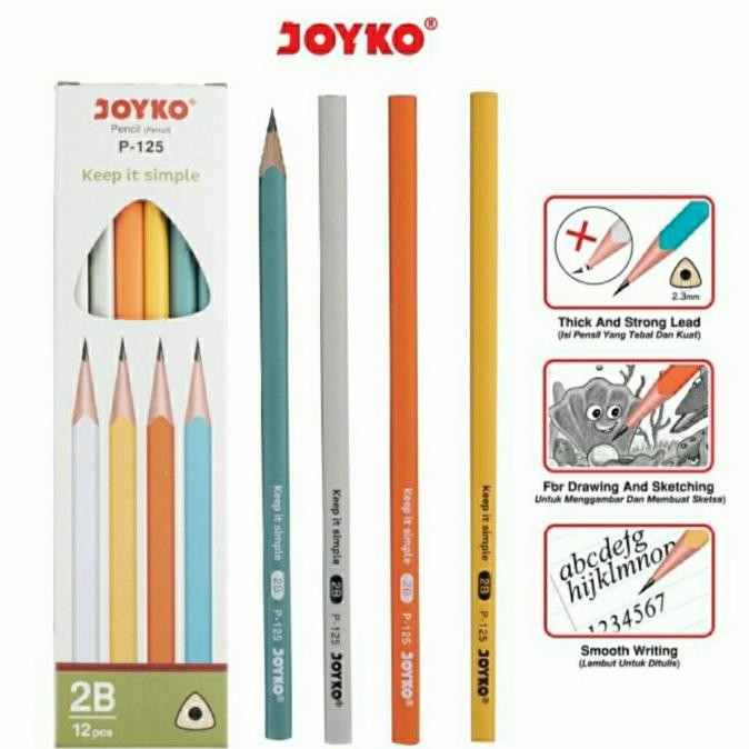 

New Arrival ! Pensil Joyko 2B Segitiga P-125 (1lusin)