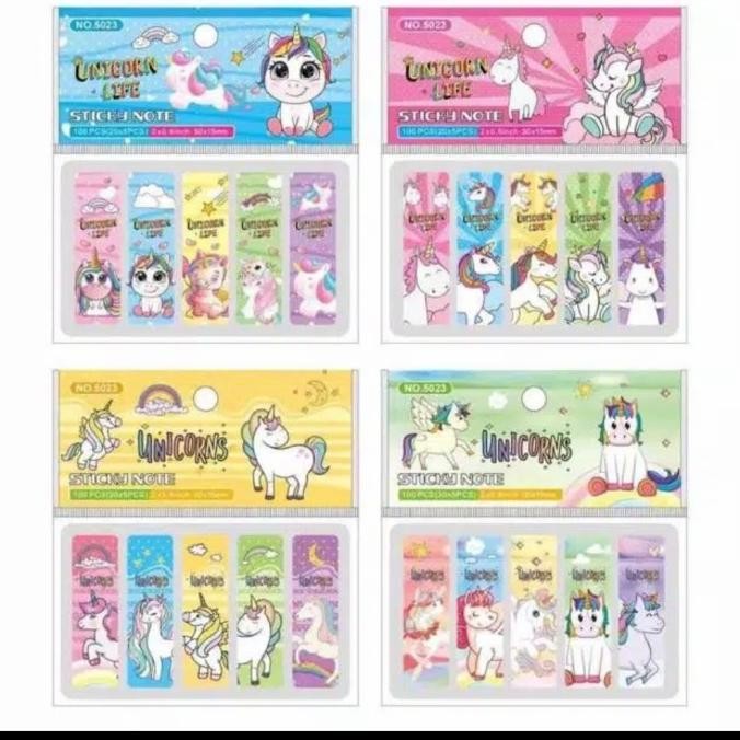 

New Arrival ! Sticky Note / Pembatas Buku / Post It Plastik Hologram Gambar 100 pcs