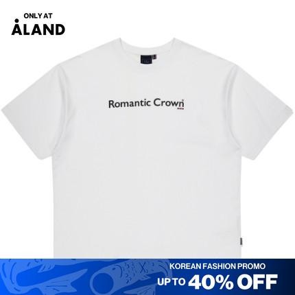 [ALAND] ROMANTIC CROWN - Standard Logo Tee Shirt White - Kaos Atasan Putih Unisex