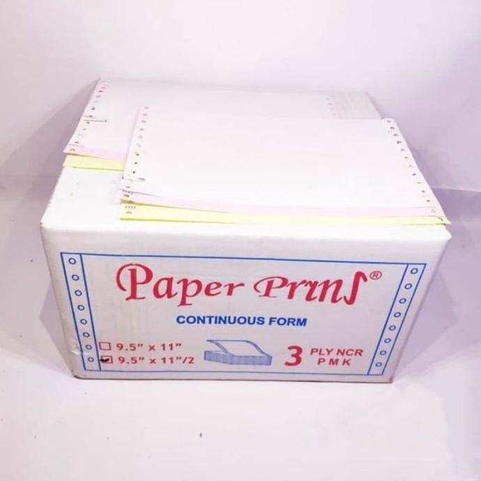 

continuous form kertas komputer 3ply full atau bagi 2 paper prins