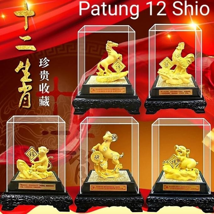 

Sale! New Patung Box Emas 12 Shio Kotak Akrilik Gift Set Kado Imlek Premium