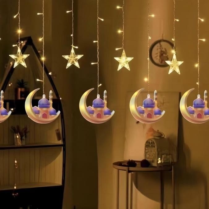 

Sale! Lampu Tirai Idul Fitri Dekorasi Lebaran Hiasan Ramadhan Murah Grosir