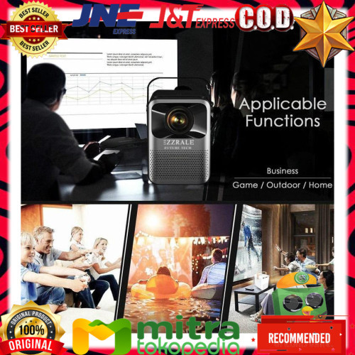 Smart Mini Android Projector Ezzrale Ezy1 150 Ansi 3000 Lumens Limited Terbaru 100 % Original