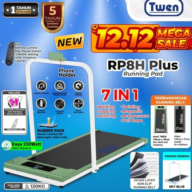 Treadmill Elektrik Twen RP7H Treadmil Listrik Running Pad Walking Pad