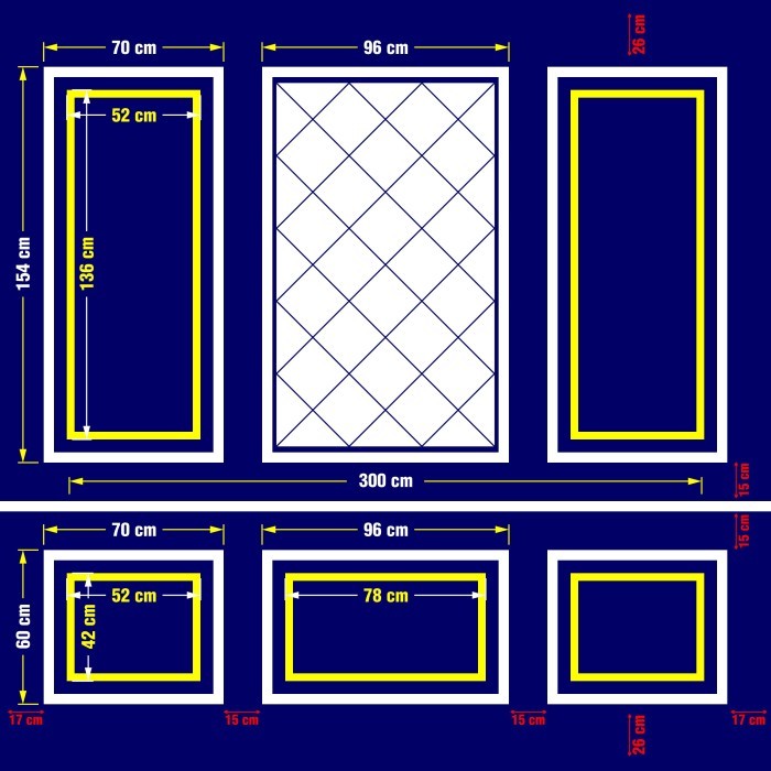 Jual Wall Moulding Dinding Lis Kayu Dekorasi Rumah Satu Paket Double dengan Kaca Ukuran 3m x 3m
