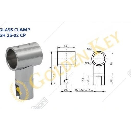 

Glass Clamp Dekkson Dekson Gh 25-02 Mm Cp Konektor Pipa Ke Kaca 1 Inch Original Dan Terpercaya