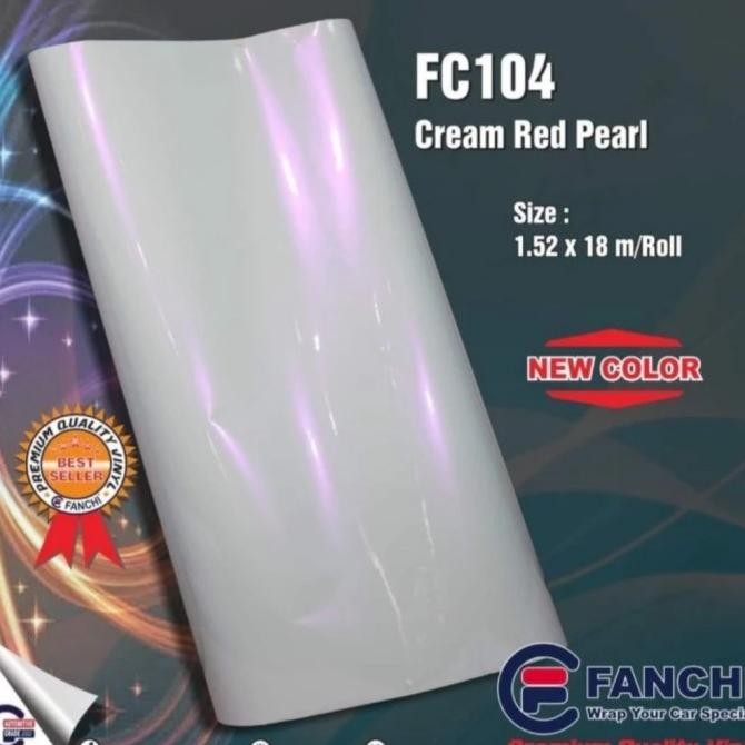 

ASLI 152CM STICKER FANCHI GLOSSY PEARL WHITE SERIES LEBAR 152CM PERMETER