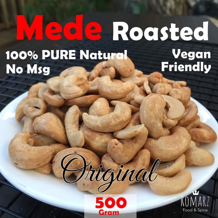 

Ready Kacang Mede Oven 500Gr / Mede Panggang / Mete Roasted / Mente Oven