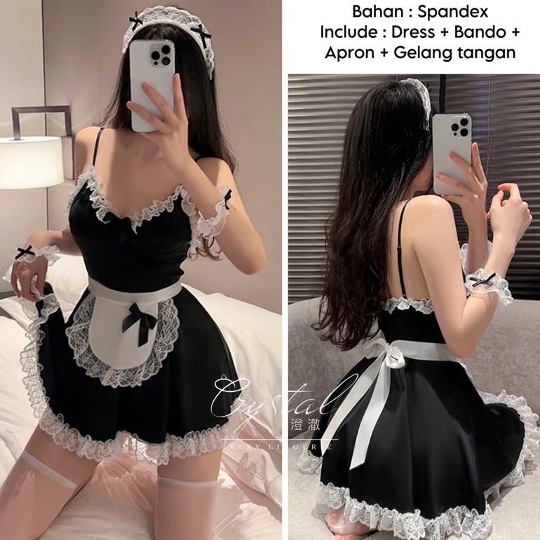nosril crystal lingerie yaya lingerie dress cosplay maid baju y cosplay maid wanita 012