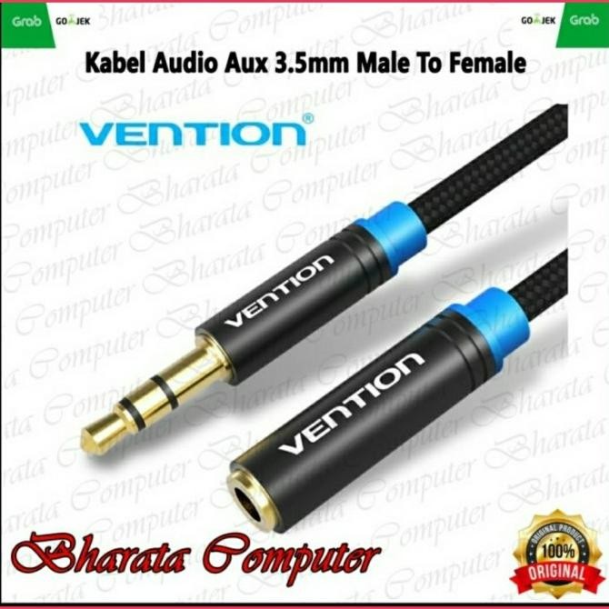 

Diskon! Vention [VAB - B06] Kabel Audio Aux 3.5mm Male To Female Original