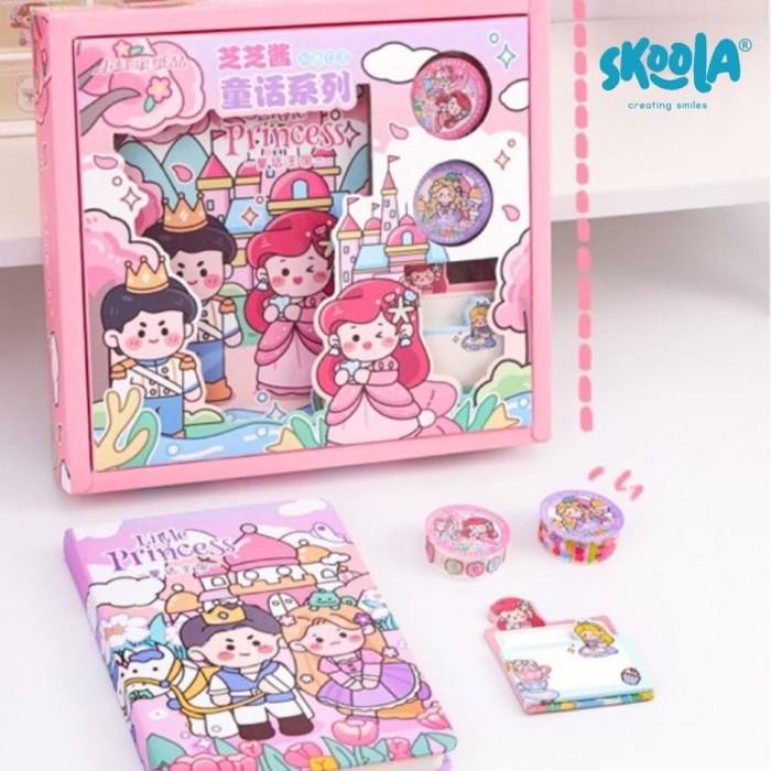 

Skoola Stationery Sticker Set Notebook Washi Tape Anak Perempuan- Hime
