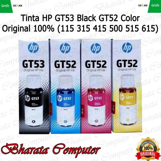 

Diskon! Tinta HP GT53 Black GT52 Color Original 100% (115 315 415 500 515 615)