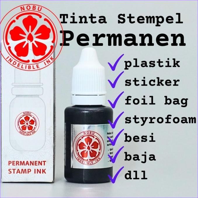 

TERBARU - Nobu Ink - Tinta Stempel Permanen | Plastik | Besi