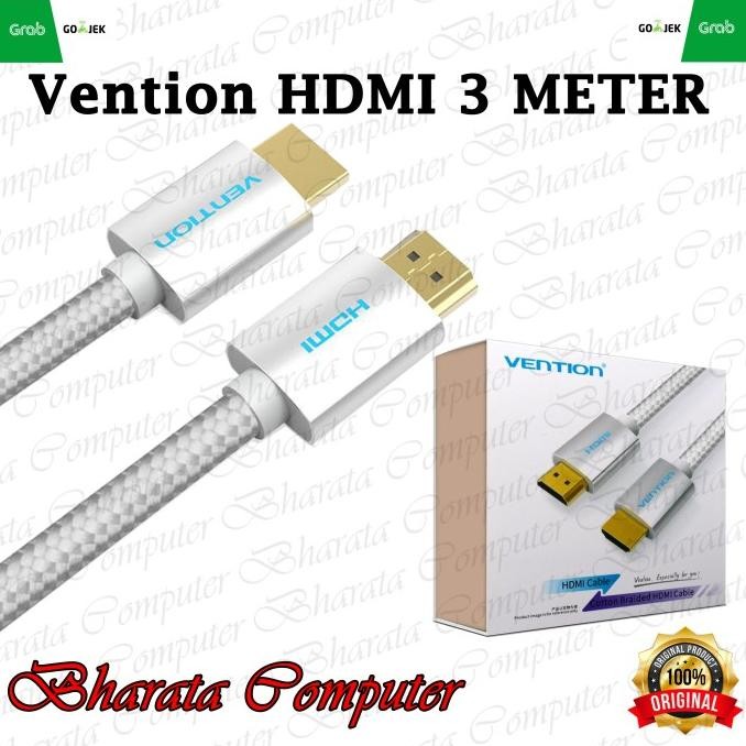 

Diskon! Vention Kabel HDMI 3METER Kabel High Speed Cotton Braided 4K ORIGINAL