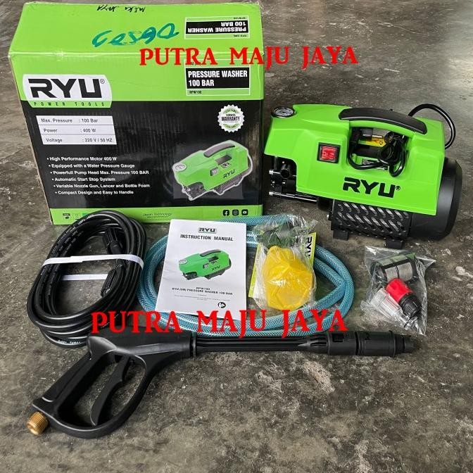 MESIN STEAM CUCI MOBIL MOTOR JET CLEANER RPW 100 BAR RYU 400 WATT ORIGINAL DAN TERPERCAYA