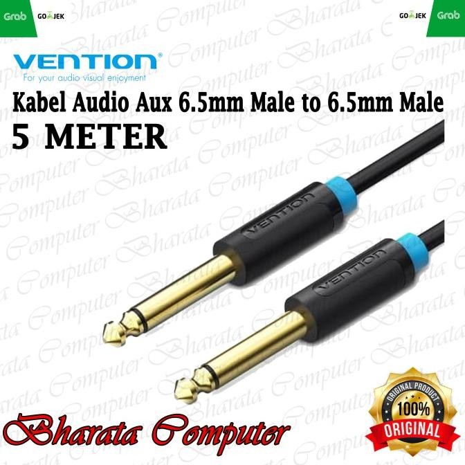 

Diskon! Vention 5 METER Kabel Audio Aux 6.5mm Male to 6.5mm Male ORIGINAL