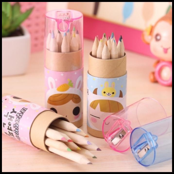 

Pensil Warna 12 In 1 Serutan Pensil Quality Kemasan Tabung