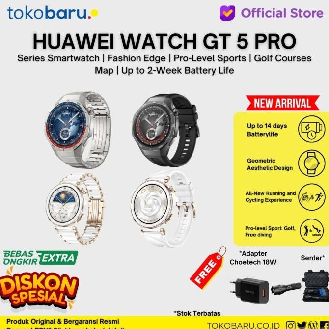 

Terlaris Huawei Watch Gt 5 Series Smartwatch | Fashion Edge | Pro-Level Sports | Golf Courses Map | Up To 2-Week Battery Life Garansi Resmi Ready Stok