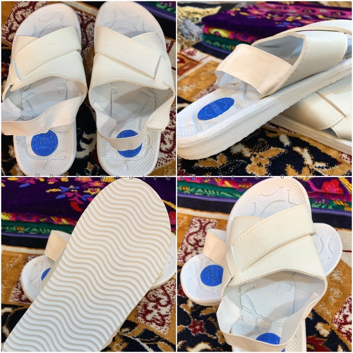 TERLARIS Sandal Haji Putih Pria & Wanita / Sandal Spon Haji Dan Umroh - 38