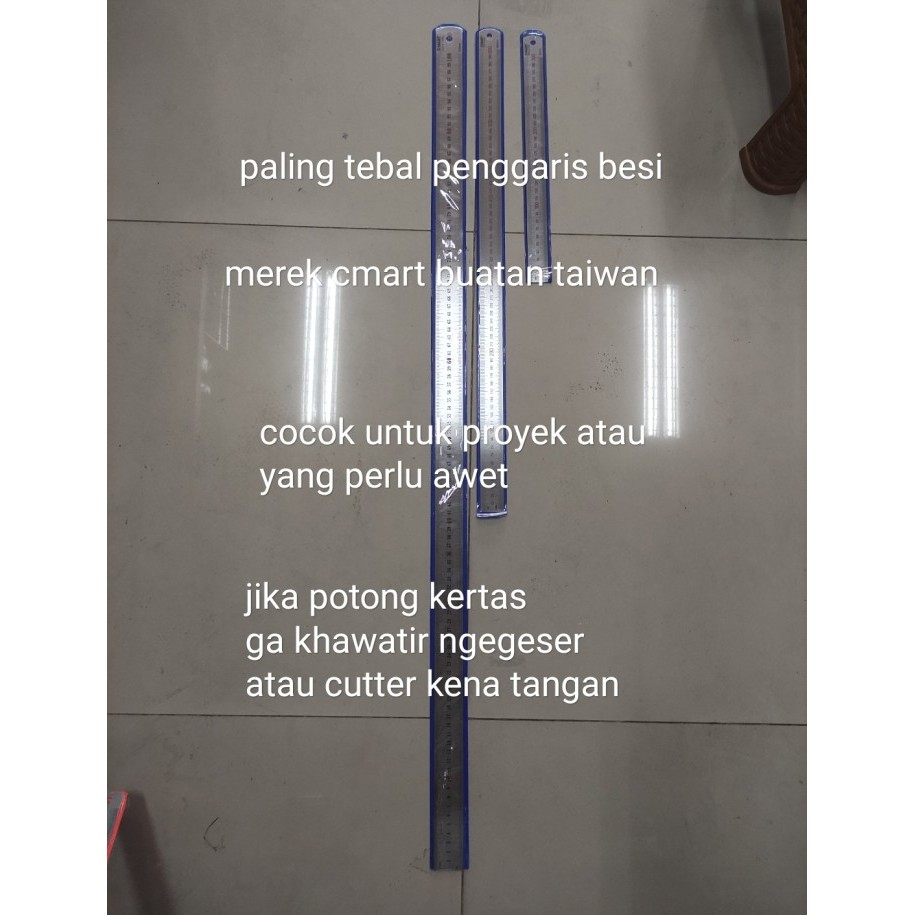 

penggaris besi c mart 1 meter tebal -+1.5 mm