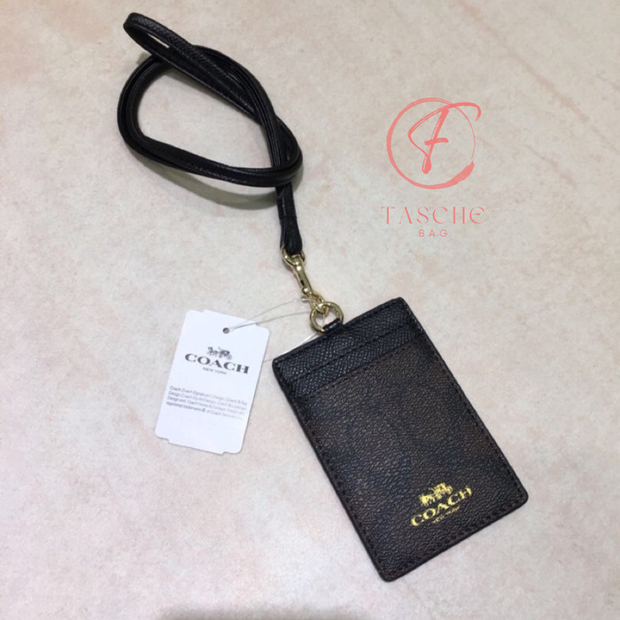 

COACH LANYARD PEMEGANG KARTU ID/NAME TAG DIY LANYARD BROWN KHAKI 65573