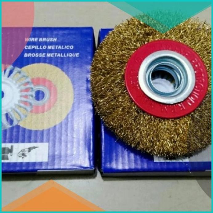 Sikat Kawat Baja - Wire Wheel Brush - Sikat Kawat Gerinda Duduk 11OKTZ