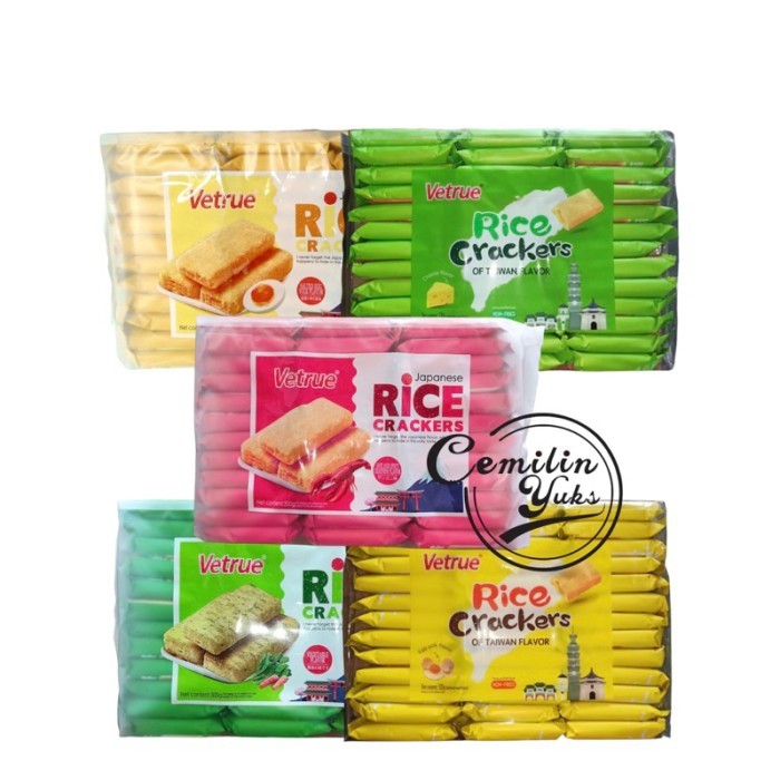 

TERMURAH Vetrue Rice Crispy Crackers 300g Vetrue Rice Crispy Crackers Vegetable Salted Egg Lobster