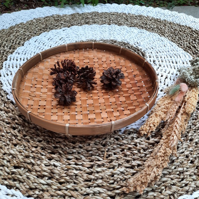 PIRING BAMBU / PIRING ANYAMAN BAMBU / WADAH ANYAMAN BAMBU